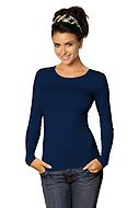 Long sleeve top, viscose, without pattern
